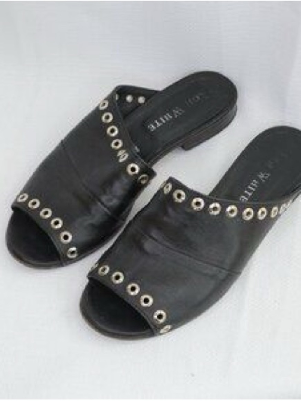 RON WHITE LEATHER ITALY SANDALS